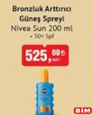 NİVEA SUN BRONZLUK ARTTIRICI GÜNEŞ SPREYİ 200 ML NİVEA SUN BRONZLUK ARTTIRICI GÜNEŞ SPREYİ 200 ML